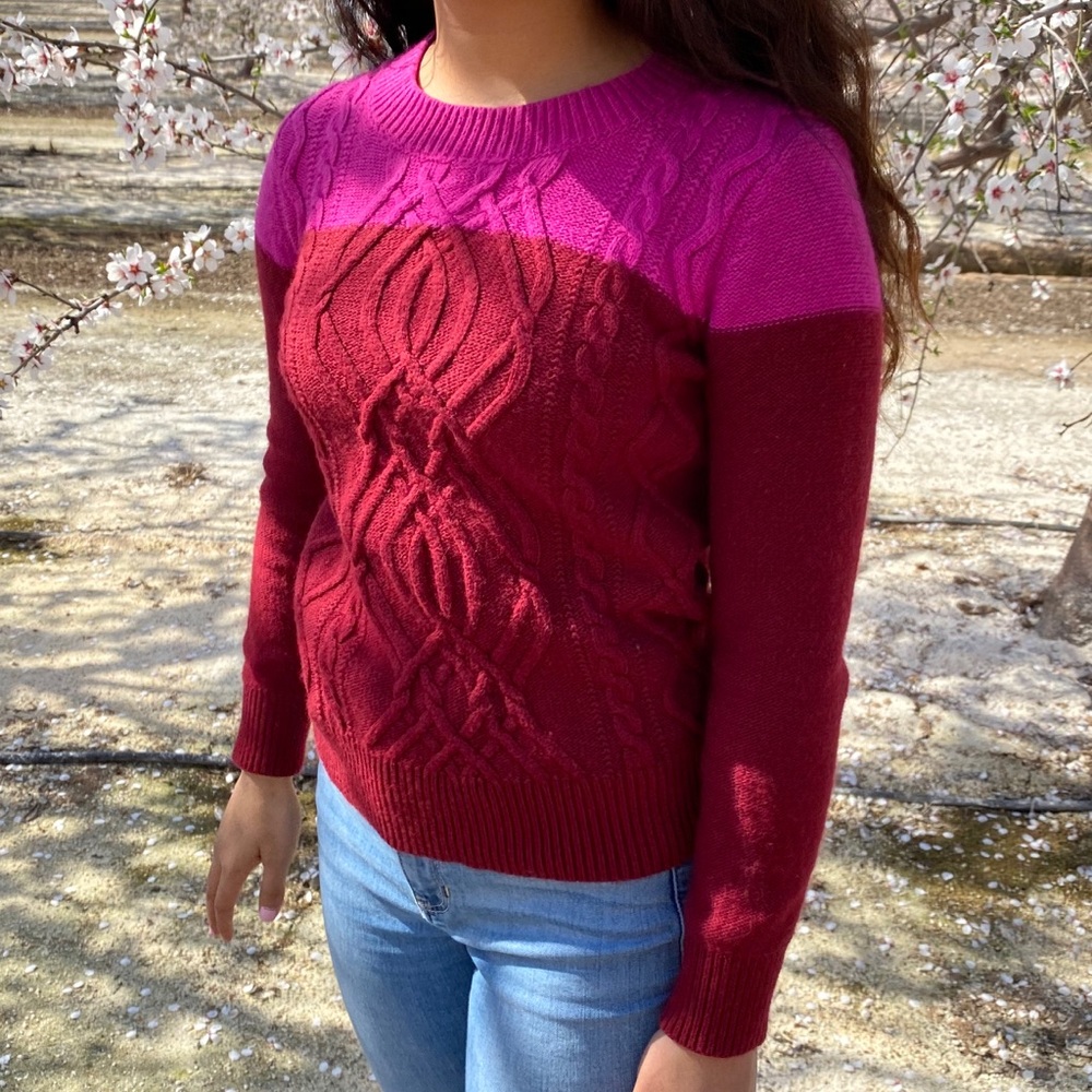 Purple Block Sweater